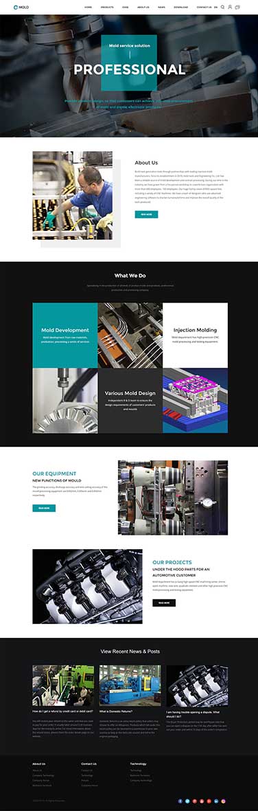 模具工具工程企业网站模板