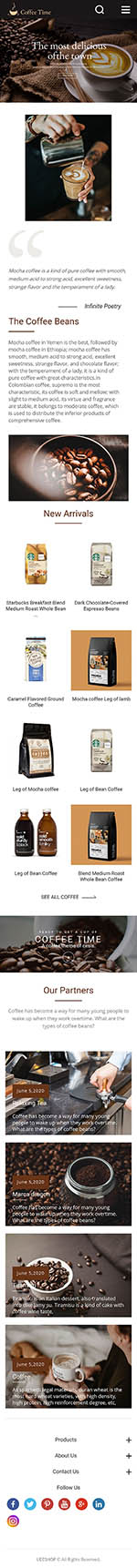 咖啡豆企业网站模板