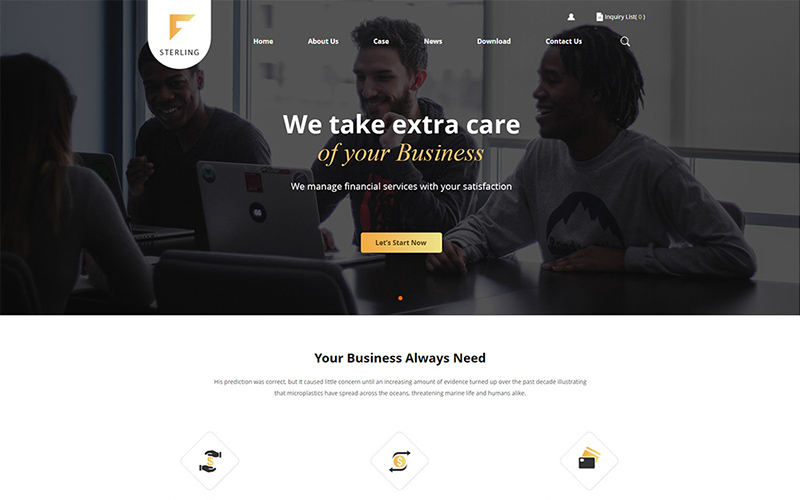 金融商务企业网站模板