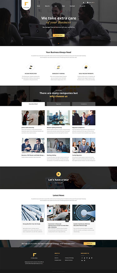 金融商务企业网站模板