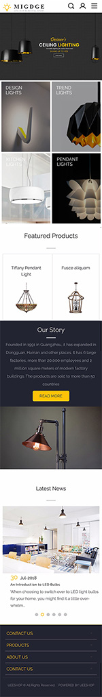 灯具企业网站模板