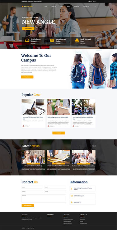 学校教育企业网站模板