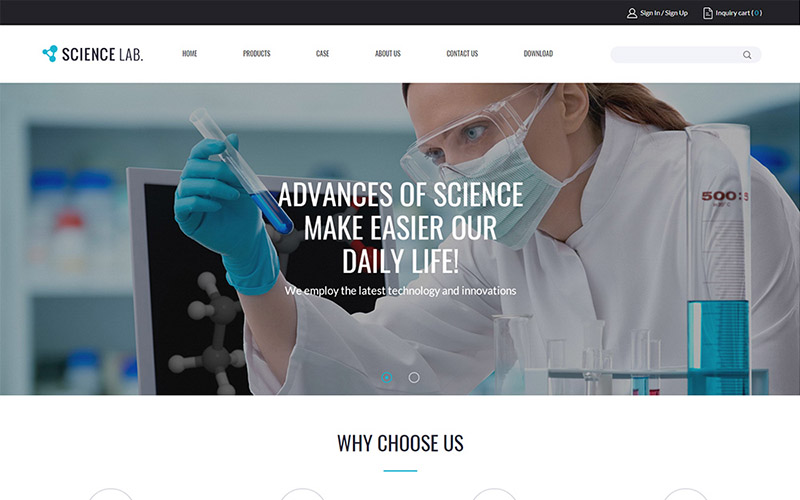 化学研究企业网站模板