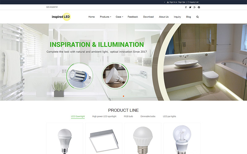 灯具企业网站模板
