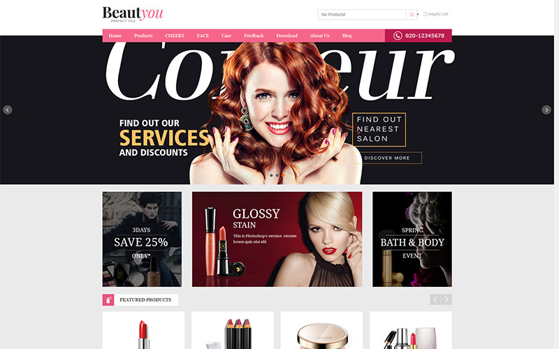化妆品企业网站模板